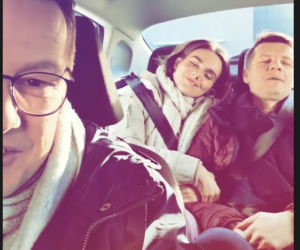 M jak miłość na planie. Franka (Dominika Kachlik), Paweł (Rafał Mroczek), Piotrek (Marcin Mroczek)