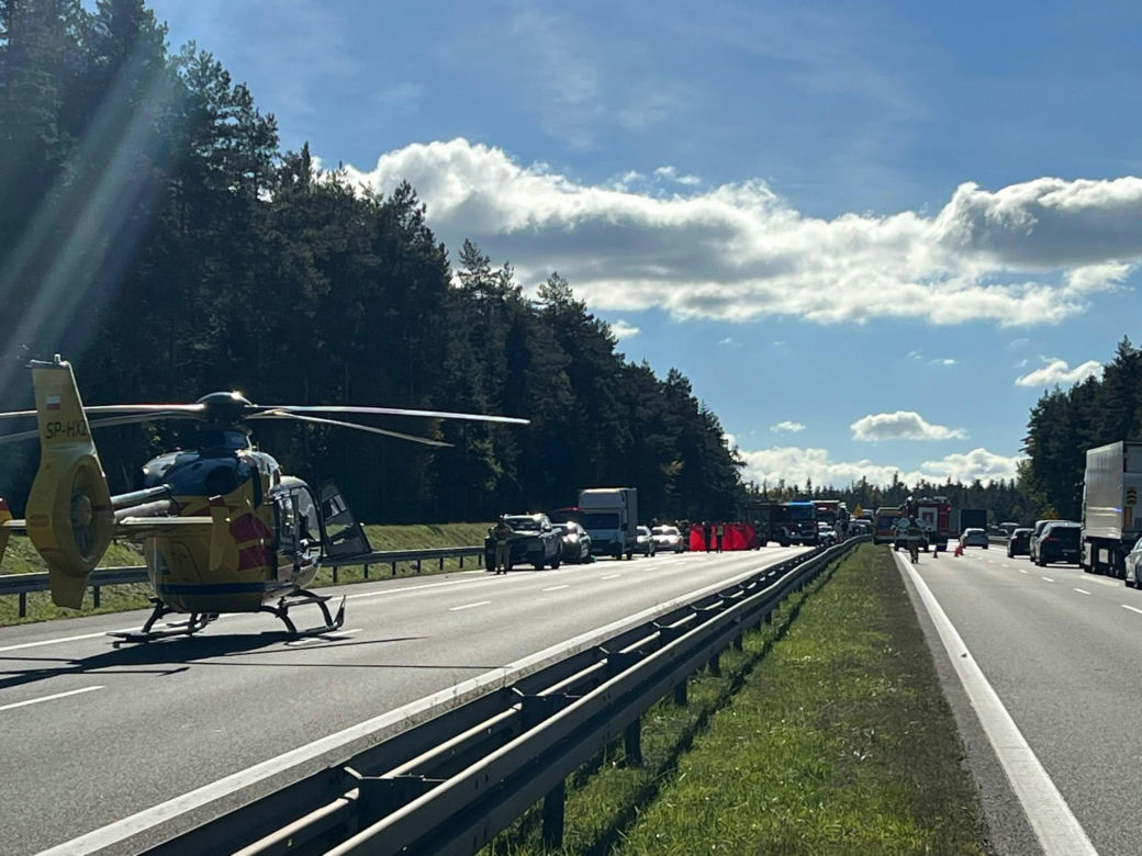 Śmiertelny wypadek na S7 w Świętokrzyskiem