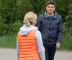 M jak miłość odc. 1452 po wakacjach 2019. Janek (Tomas Kollarik), Ula (Iga Krefft)