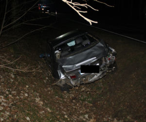 Koszmarny wypadek w Puszczy Miejskiej koło Rypina. Kierowca BMW zginął na miejscu