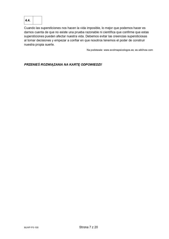 Matura 2026 język hiszpański - arkusz CKE poziom podstawowy