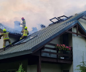 Pożar domu w Józefosławiu