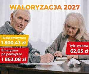 Waloryzacja emerytur 2027