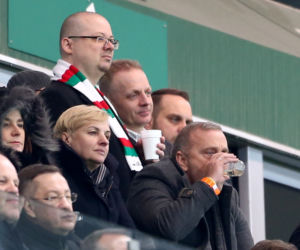 Grzegorz Schetyna na stadionie Legii