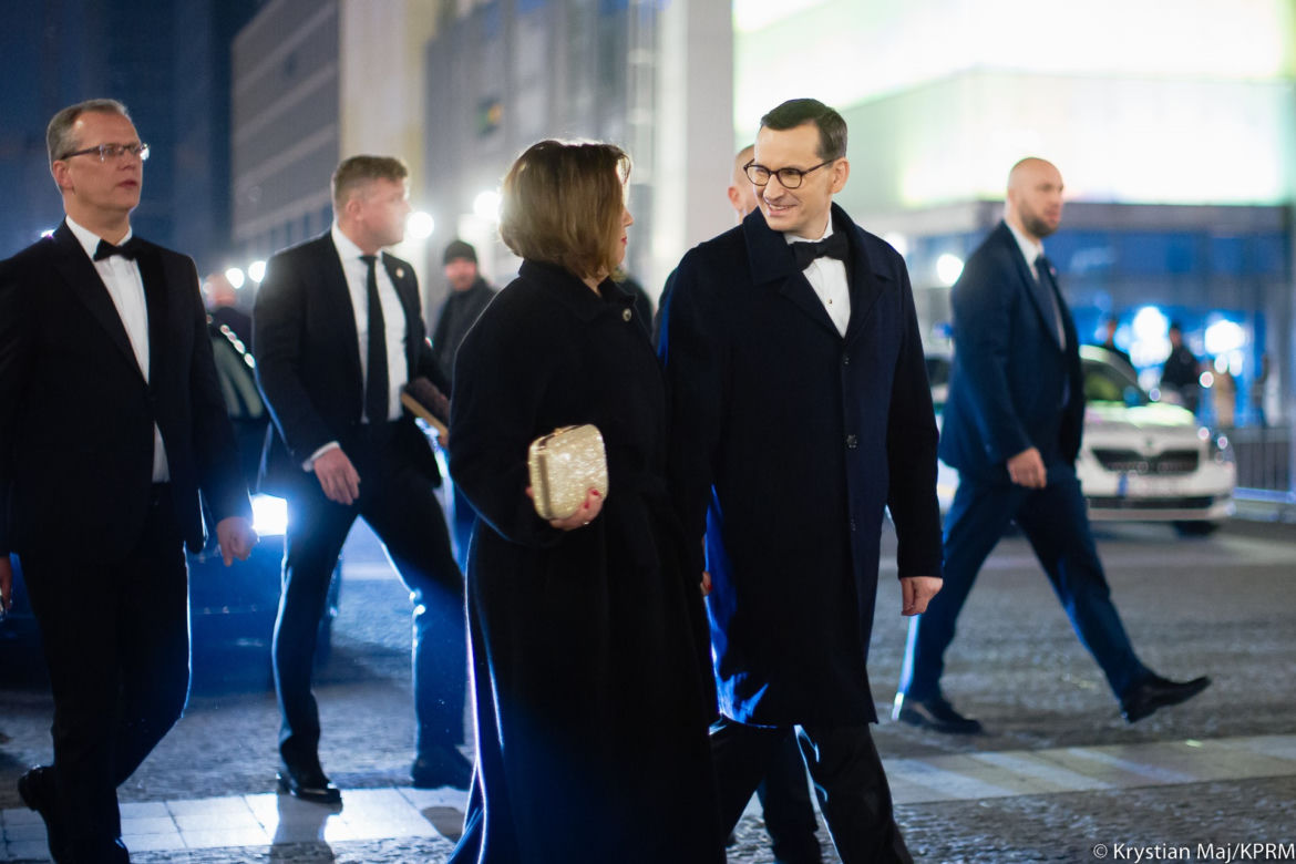 Mateusz Morawiecki z żoną na uroczystej gali