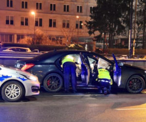 Rozbity w Warszawie Mercedes-Benz S 63 AMG