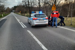 Pomorskie: Szedł wzdłuż drogi krajowej, chwiał się i zaczepiał kierowców. Policjanci mieli problem