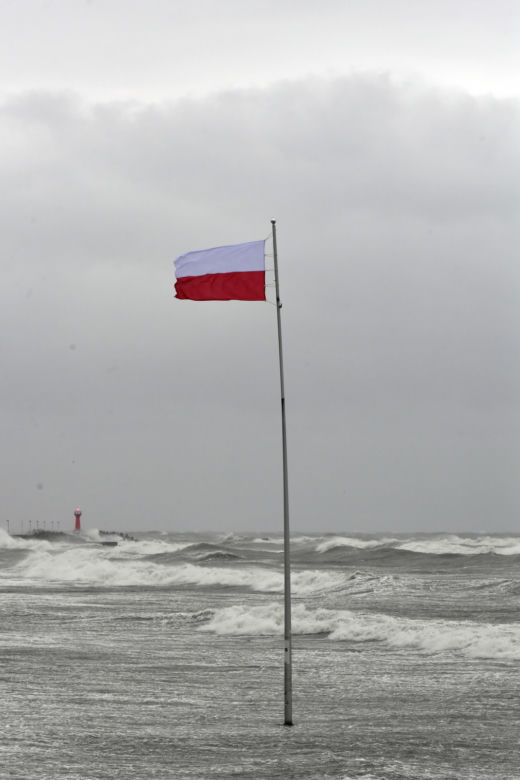 Sztorm na Bałtyku w Kołobrzegu