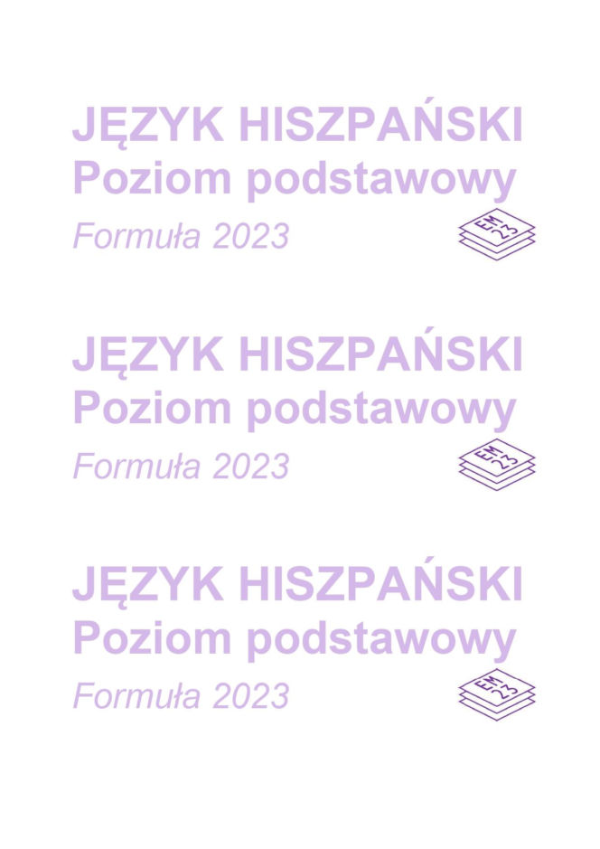 Matura 2026 język hiszpański - arkusz CKE poziom podstawowy
