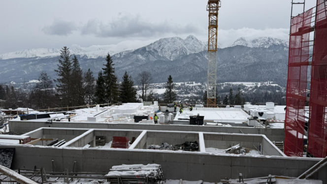 Budowa hotelu Salamandra w Kościelisku - luty 2026