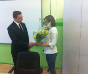 Dariusz Joński w szkole w Łodzi