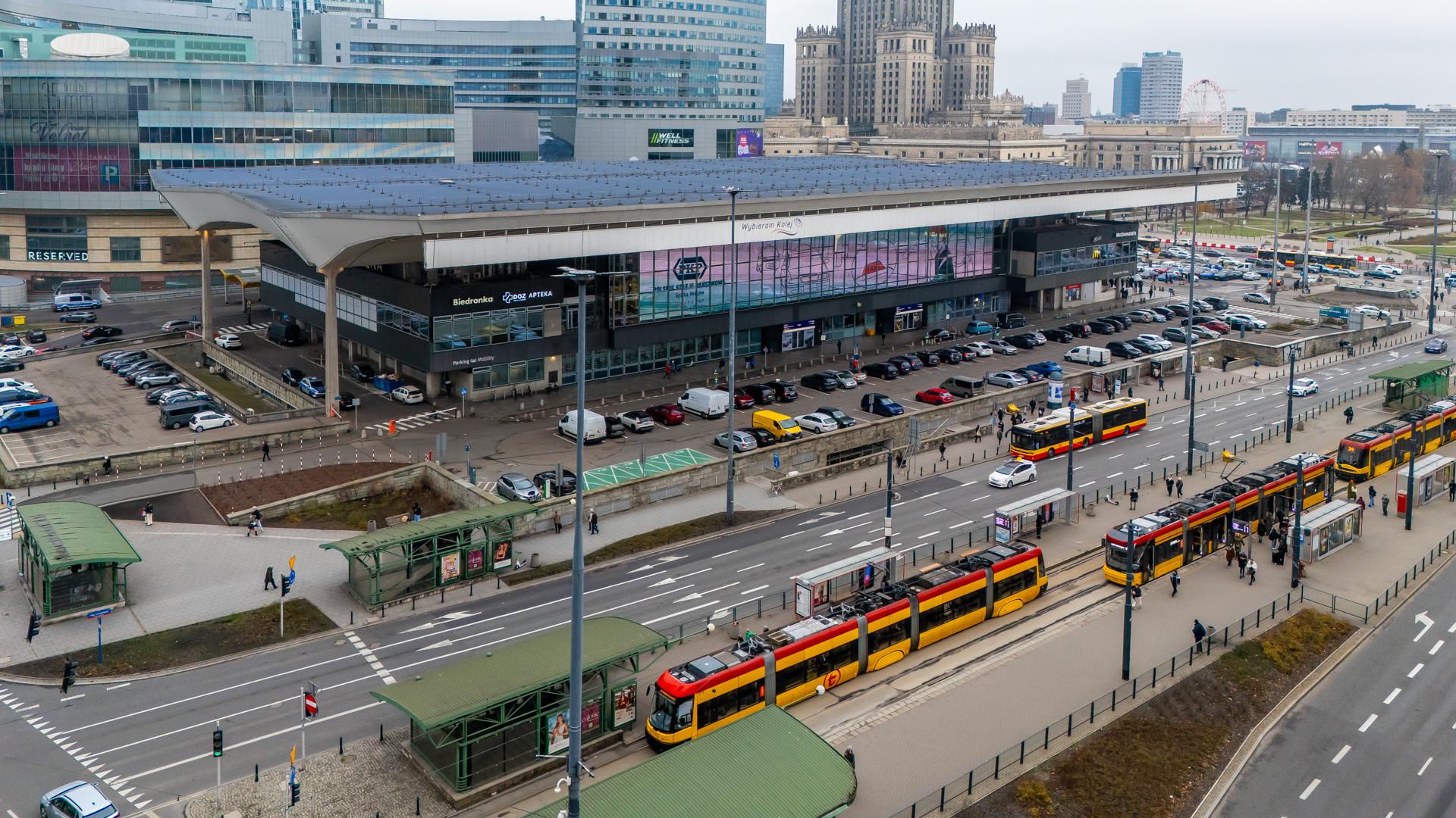 Nowe Centrum Warszawy zimą