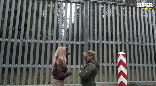 Karolina Pajączkowska na granicy polsko-białoruskiej