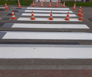Trójwymiarowe przejście dla pieszych w Łomży