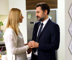 Barwy szczęścia odc. 2057. Zosia (Joanna Moro), Piotr (Piotr Jankowski) 