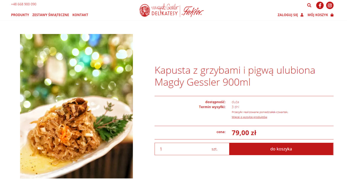 U Gessler 7 zł za pieroga