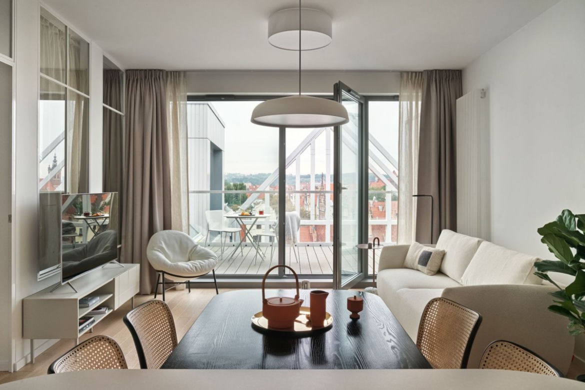 Apartament z widokiem na centrum Gdańska