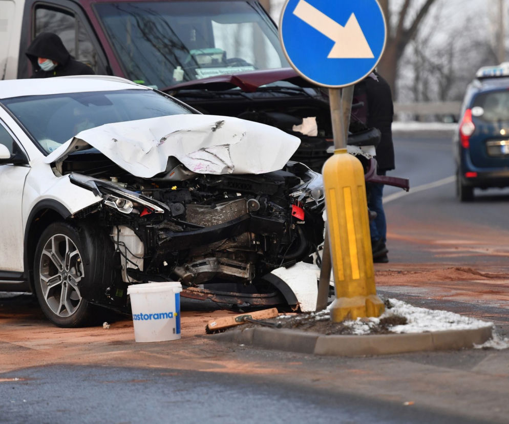 Wypadek na ul. Przestrzennej w Szczecinie