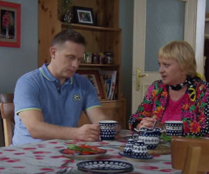 M jak miłość odc. 1410. Kisielowa (Małgorzata Różniatowska), Artur (Robert Moskwa)