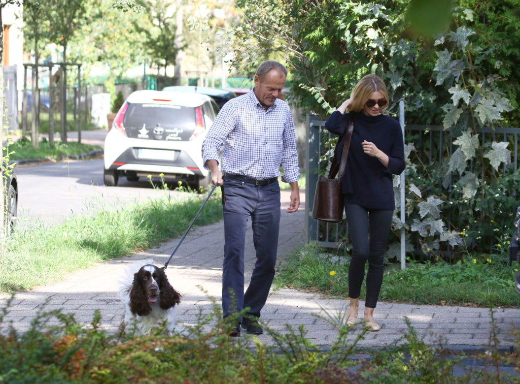 Tusk sprząta po psie
