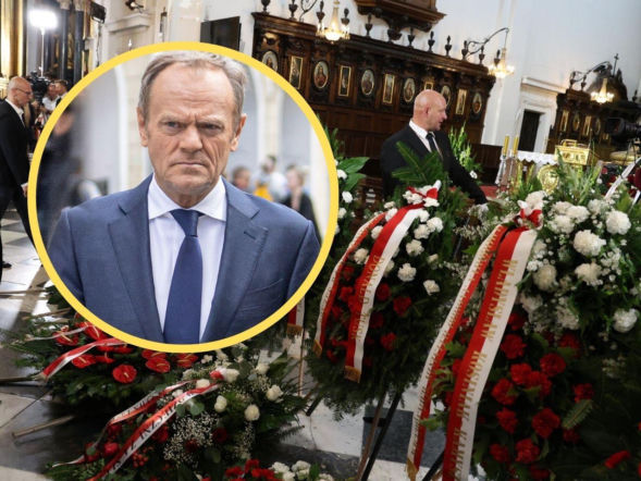 Niezwykły gest Donalda Tuska na pogrzebie Wandy Traczyk-Stawskiej. Trudno powstrzymać łzy