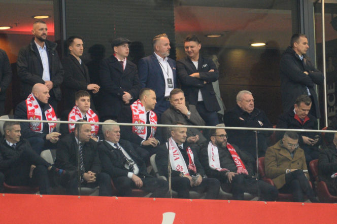 Karol Nawrocki i Przemysław Czarnek na mecze Polska - Albania