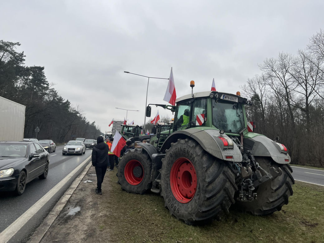 Protest rolników w Warszawie i na obrzeżach miasta 