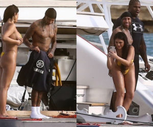 Tyga z dziewczyną na jachcie