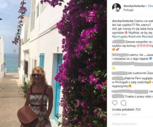 Dorota Chotecka na wakacjach w Portugalii