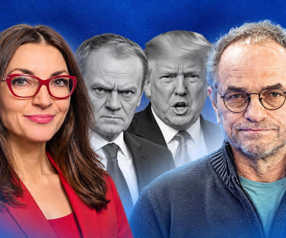 Renata Mieńkowska-Norkiene i Piotr Najsztub. W tle Donald Tusk i Donald Trump. O relacjach Polska-USA na SE Polityka.