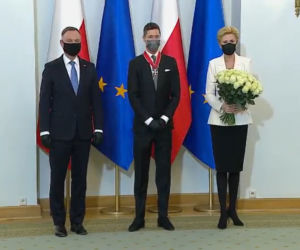 Robert Lewandowski otrzymał order od Andrzeja Dudy
