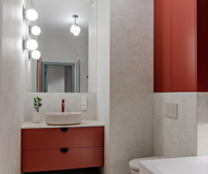 Mieszkanie w kolorach szałwiowej zieleni i ciepłej terakoty