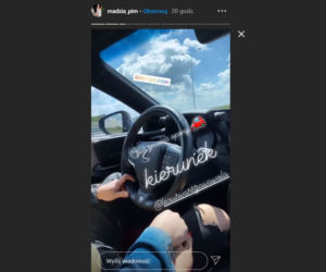 Magda Narożna z Pięknych i Młodych pędzi Wisłostradą
