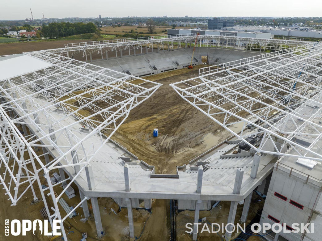 Stadion Opolski w budowie. Najnowsze zdjęcia