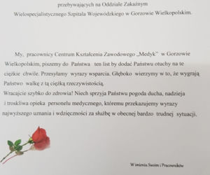 Szpital w Gorzowie dostał mnóstwo prezentów dla chorych na koronawirusa. 