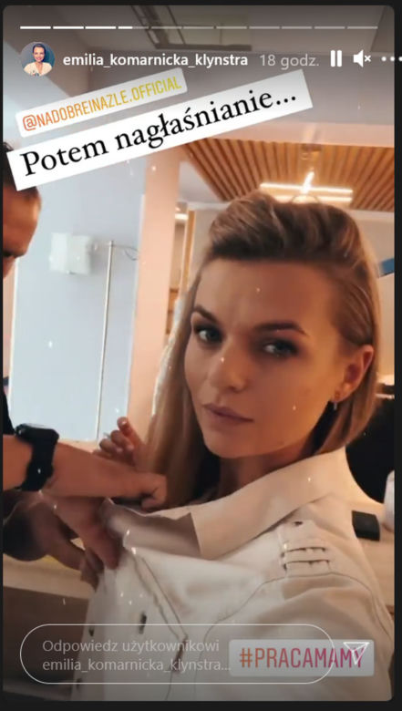 Emilia Komarnicka-Klynstra na Instagramie na planie "Na dobre i na złe"