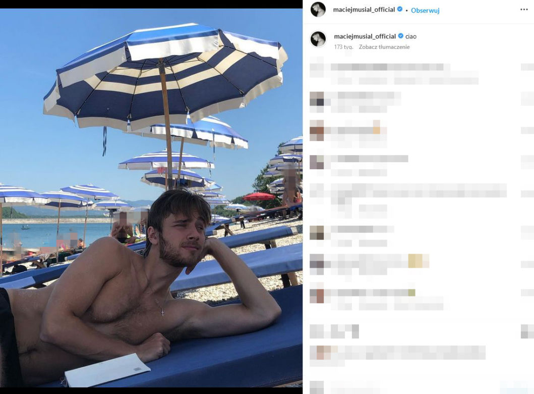 Maciej Musiał podbija świat klatą