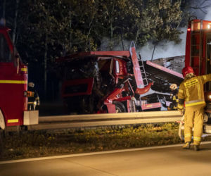 Zderzenie 5 pojazdów na A4. Paliła się ciężarówka! [ZDJĘCIA]