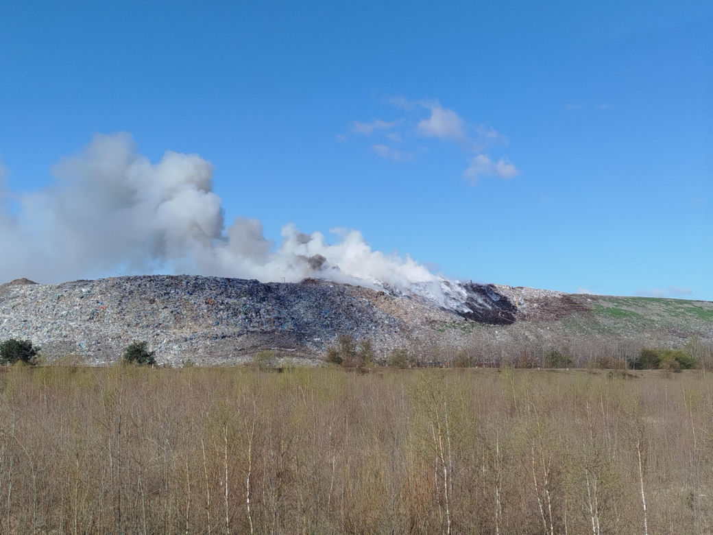 pożar wysypiska