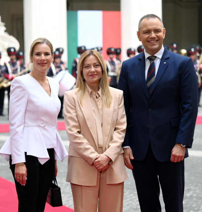 Marta Nawrocka we Włoszech