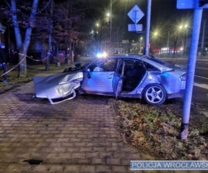 Wypadek na skrzyżowaniu Hallera i Powstańców Śląskich we Wrocławiu