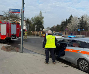 Pożar autobusu Miejskiego na Wawrze