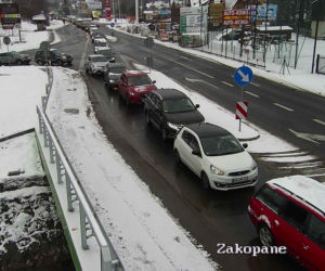 Gigantyczne korki i trudne warunki na zakopiance