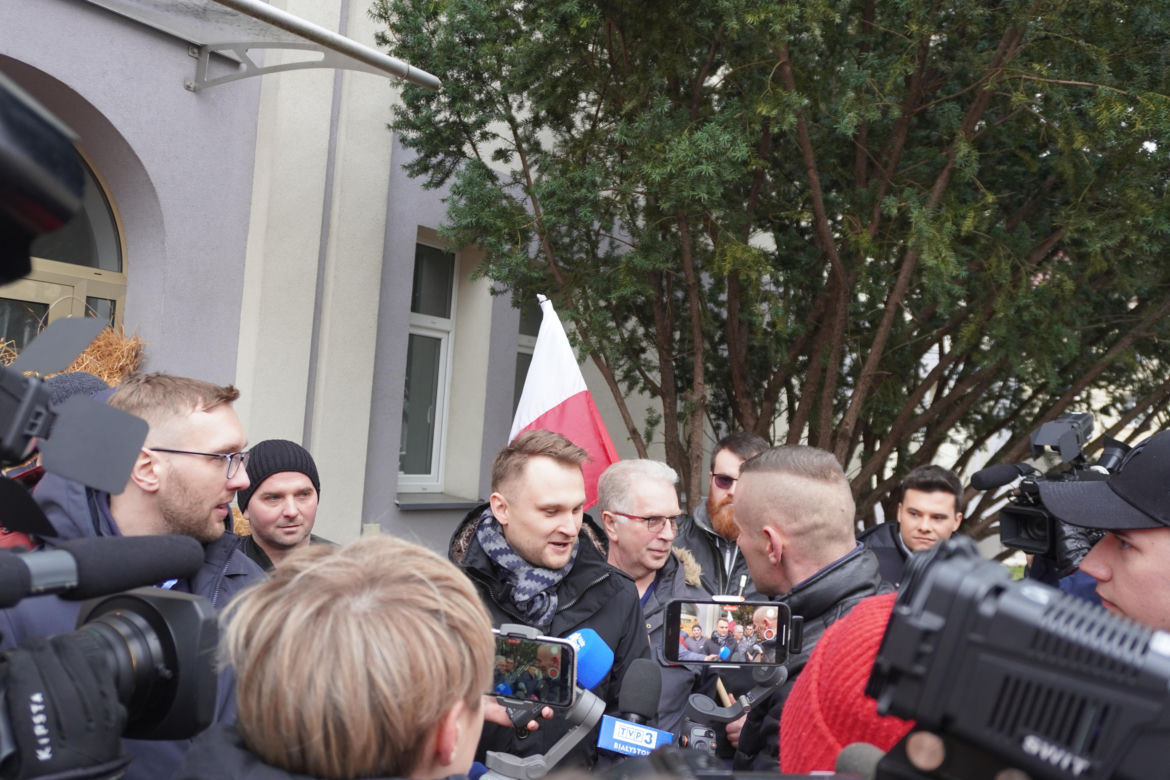 Protest rolników w Białymstoku. Przemarsz ulicami miasta 4 marca