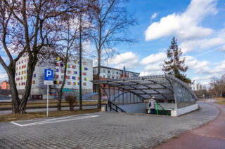 Przejście podziemne przy dawnej kopalni - mozaika z PRL