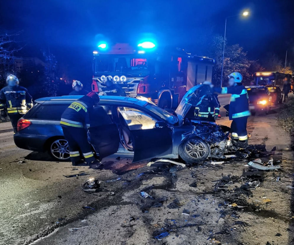 Wypadek przy ul. Bartąskiej w Olsztynie
