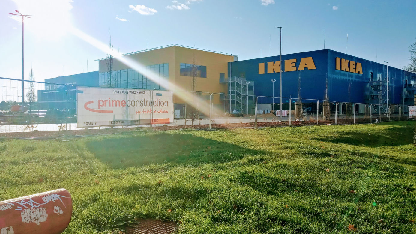 Budowa sklepu IKEA w Szczecinie - grudzień 2020