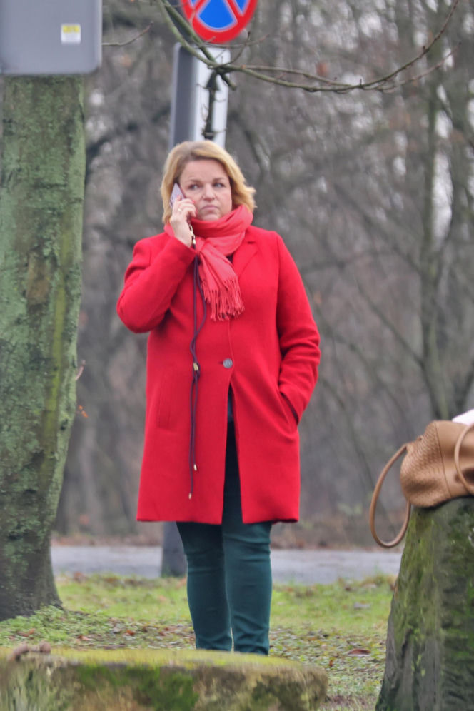 Katarzyna Bosacka w parku