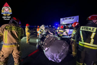 Tragiczny wypadek na autostradzie A1 pod Toruniem. Jedna osoba nie żyje! 