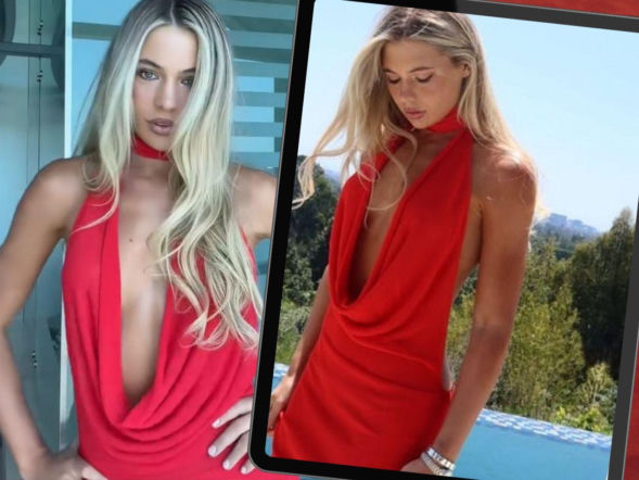 Miss Igrzysk Jutta Leerdam poszła na galę bez stanika! Wszyscy patrzyli na jej dekolt